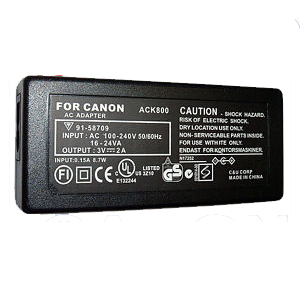 AC Adapter for Canon ACK800 3V 1.5A Powershot A700 A540 A530 A520 A510 A430 A420 A410 A400 A310 A300 A200 A100 ACK-800 Brand New
