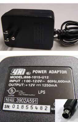 YHi 898-1015-U12 12V 1250mA 10mm/4-pin AC Power Adapter For HP ScanJet 5470C Scanner 